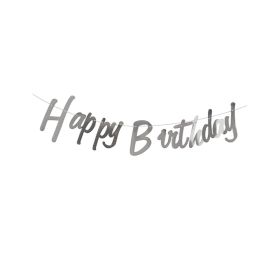 Sliver Birthday Hanging Strip Party Decorations For Weddings And Birthdays Made Of Durable Paper