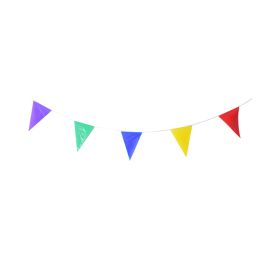 3M Mixed Color Party Decorations For Adding Fun And Festivity To Your Birthday 12 Triangle Flags