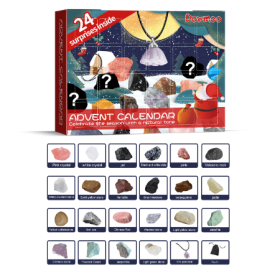 Dowmoo Christmas Advent Calendar Mineral Blind Box 24-Box Christmas Gift Toy Mineral Blind Box (Option: 3PCS)