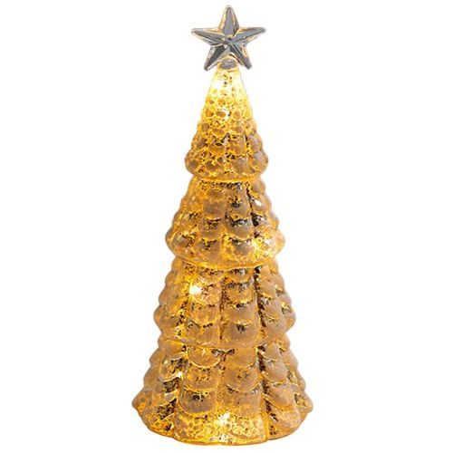 Glass Christmas Tree With Lights, Desktop Christmas Tree Romantic Christmas Decoration Statue, Suitable For Table, Desk, Style